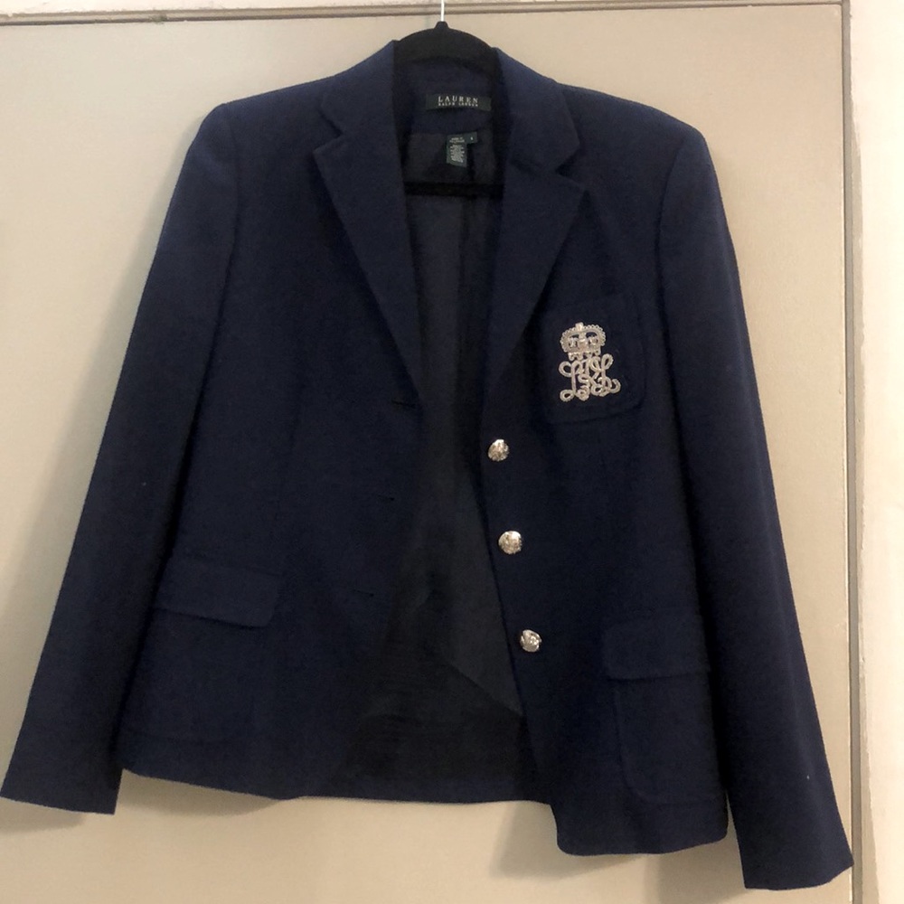 Ralph Lauren Dark Blue Blazer with Metallic Buttons